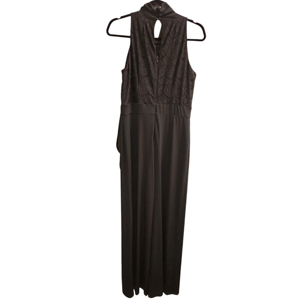 White House Black Market black cut in lace bodice jumpsuit size 8 - Picture 3 of 11
